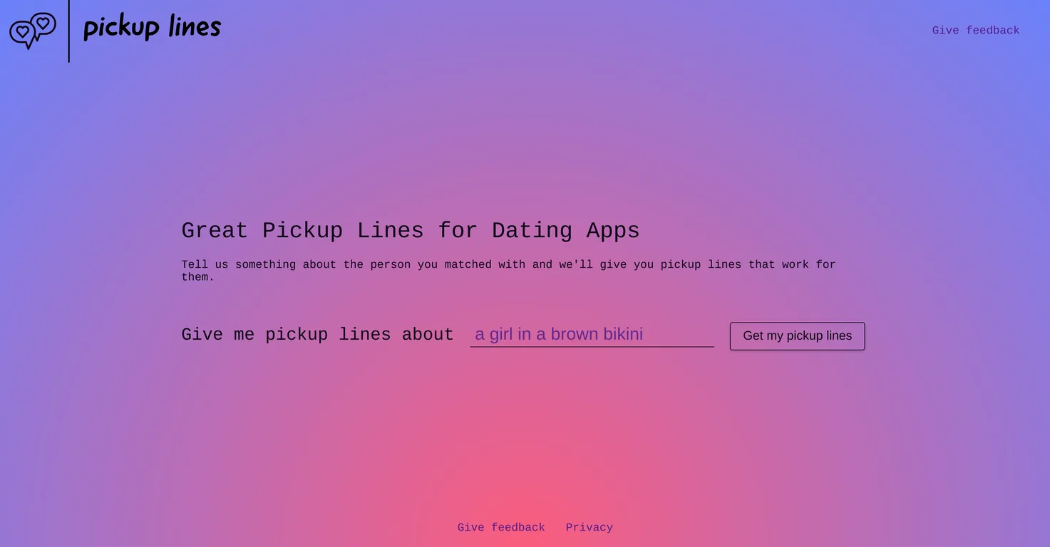 Pickup-lines screenshot