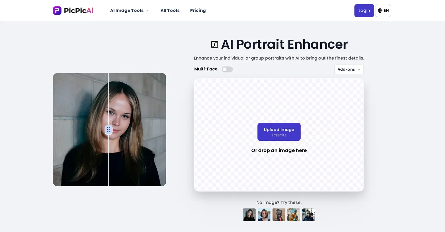 PicPicAI - AI Portrait Enhancer screenshot