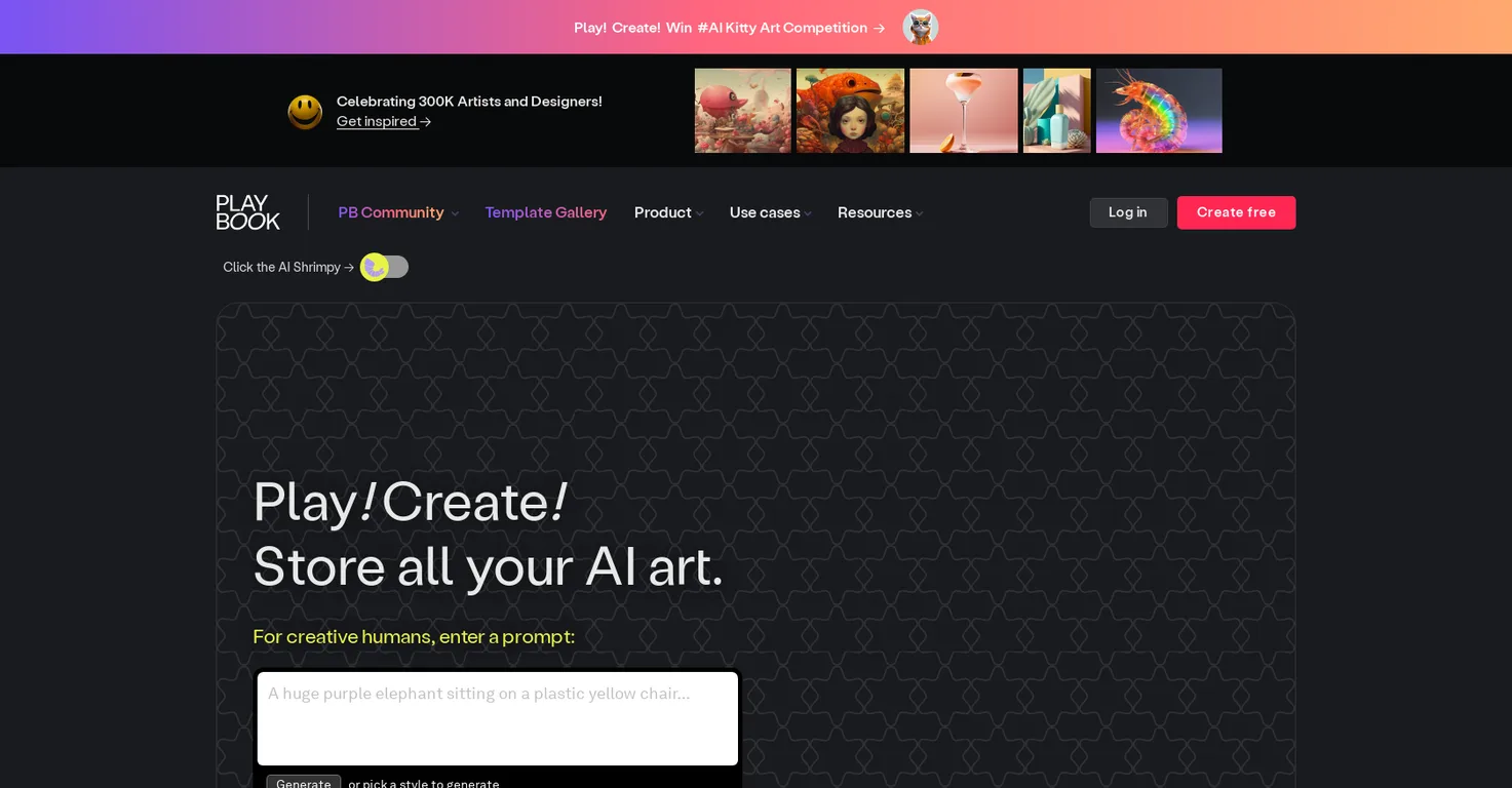 Playbook.com screenshot