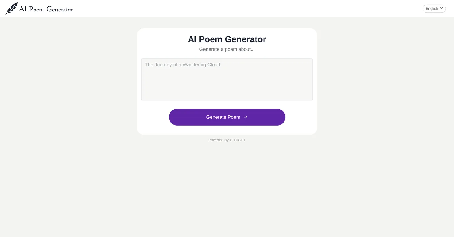 PoemGeneratorAI screenshot