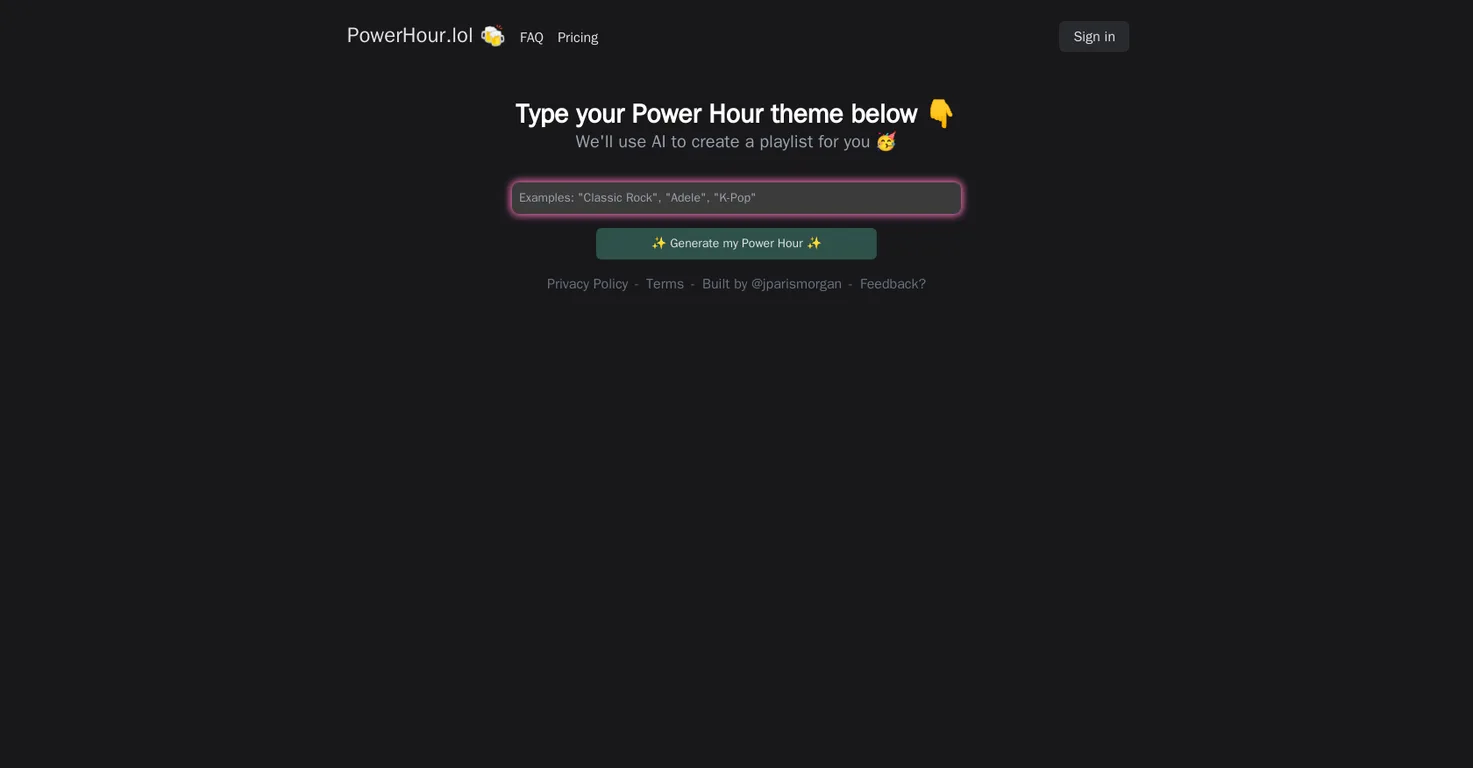PowerHour screenshot
