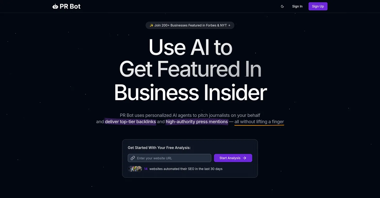 PRBot screenshot