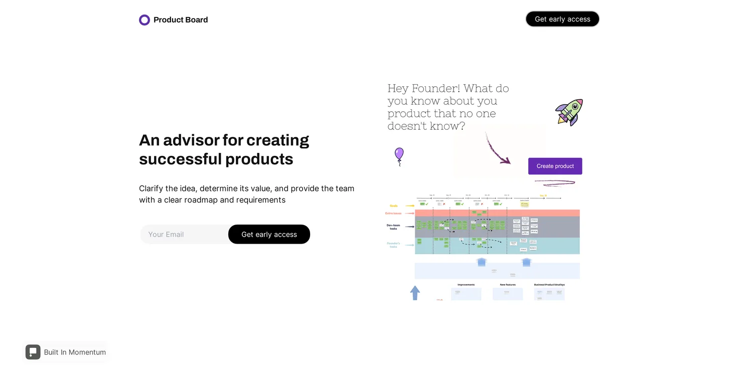 Product Board screenshot