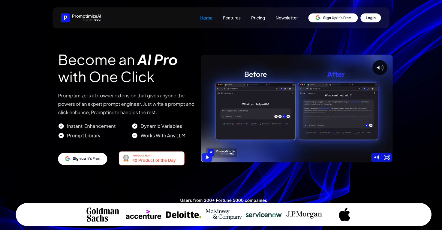 Promptimize AI screenshot