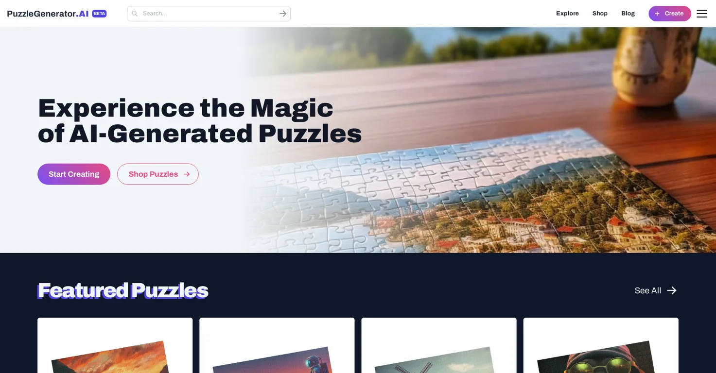 Puzzle generator screenshot