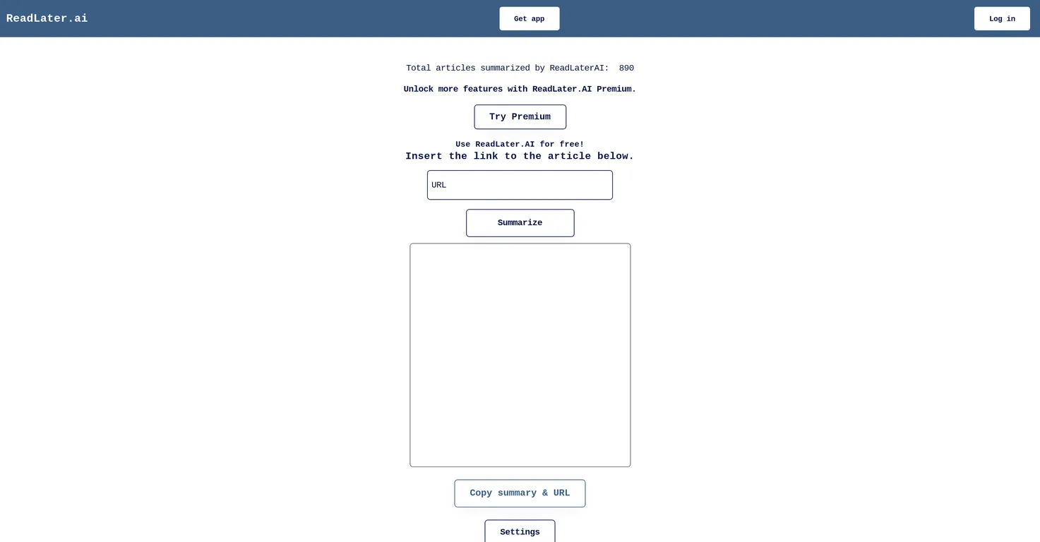 ReadLater screenshot