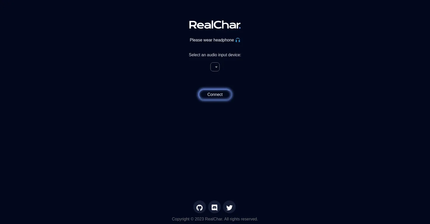 Realchar screenshot