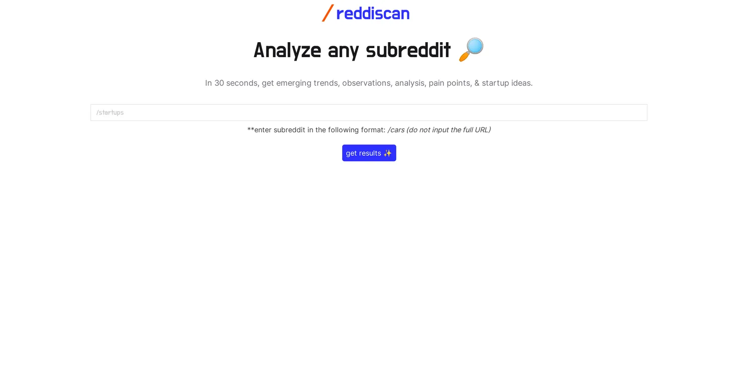 reddiscan screenshot