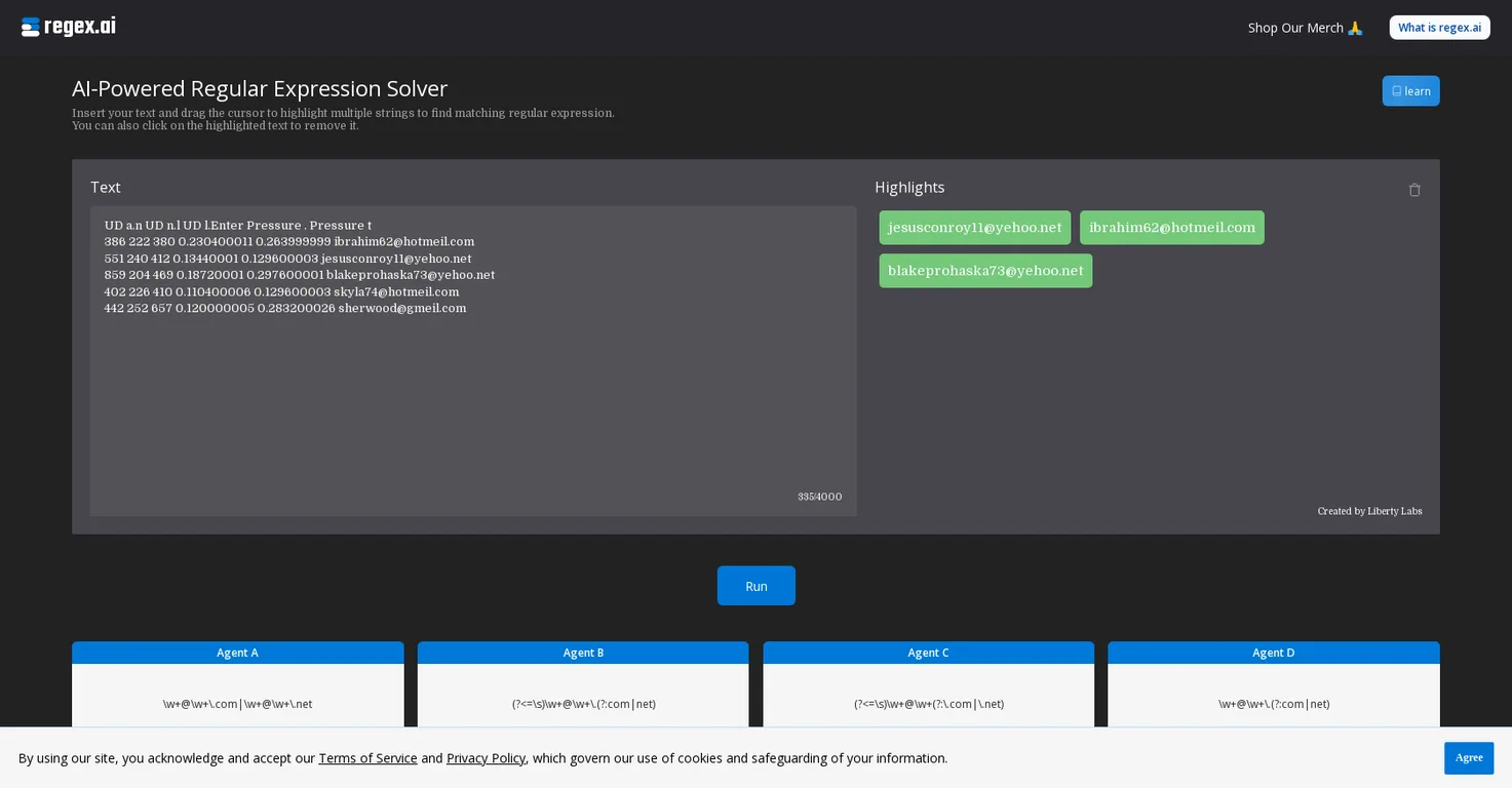 Regex screenshot