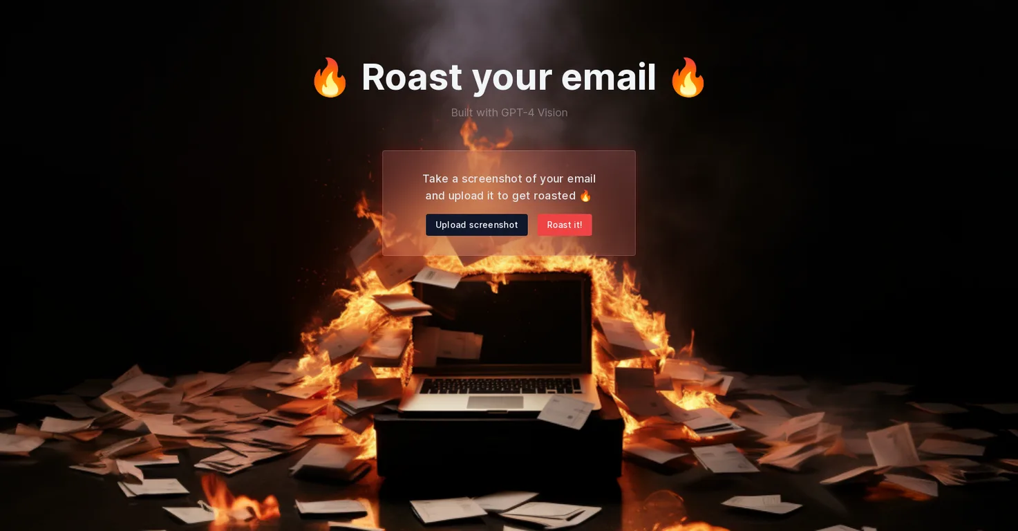 Roast Email screenshot