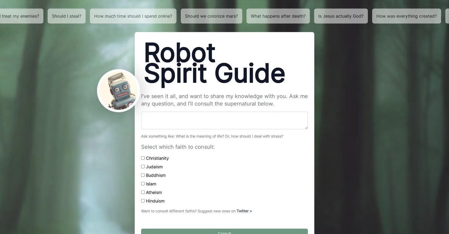 Robot Spirit Guide screenshot