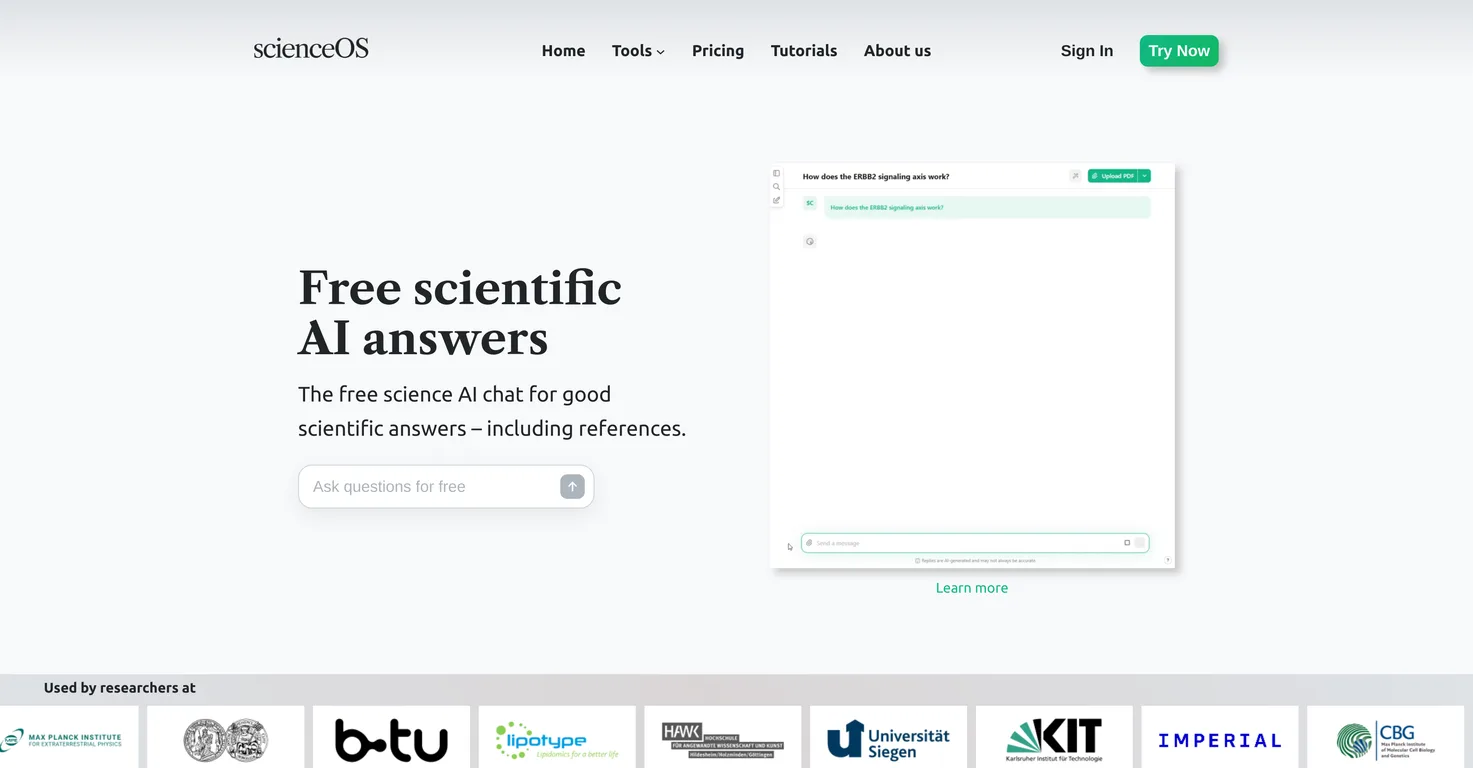 ScienceOS screenshot