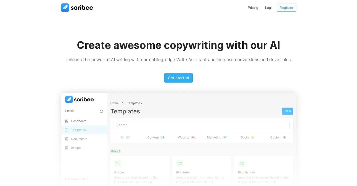 Scribee screenshot