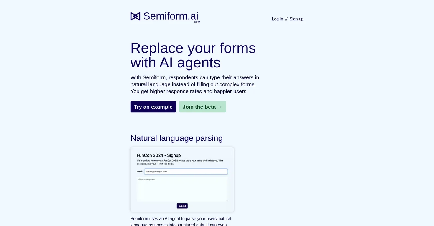 Semiform screenshot