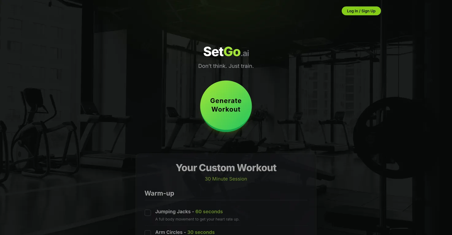 SetGo.ai screenshot