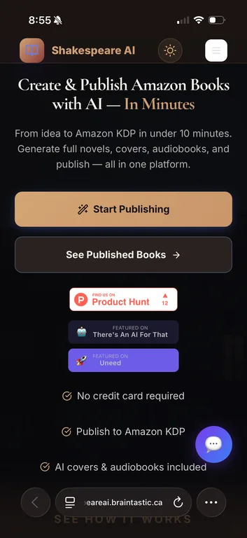 ShakespeareAI.ca screenshot