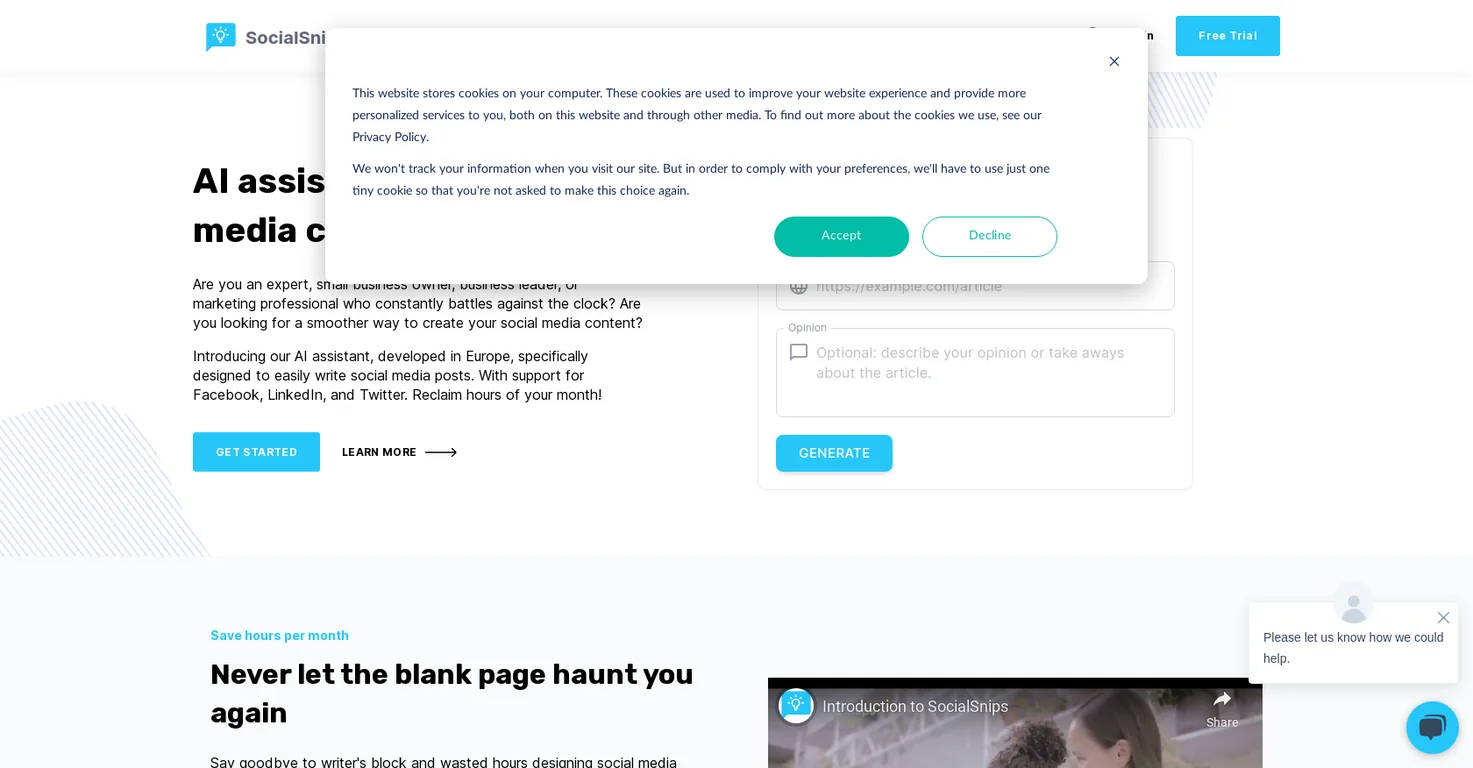 Socialsnips screenshot