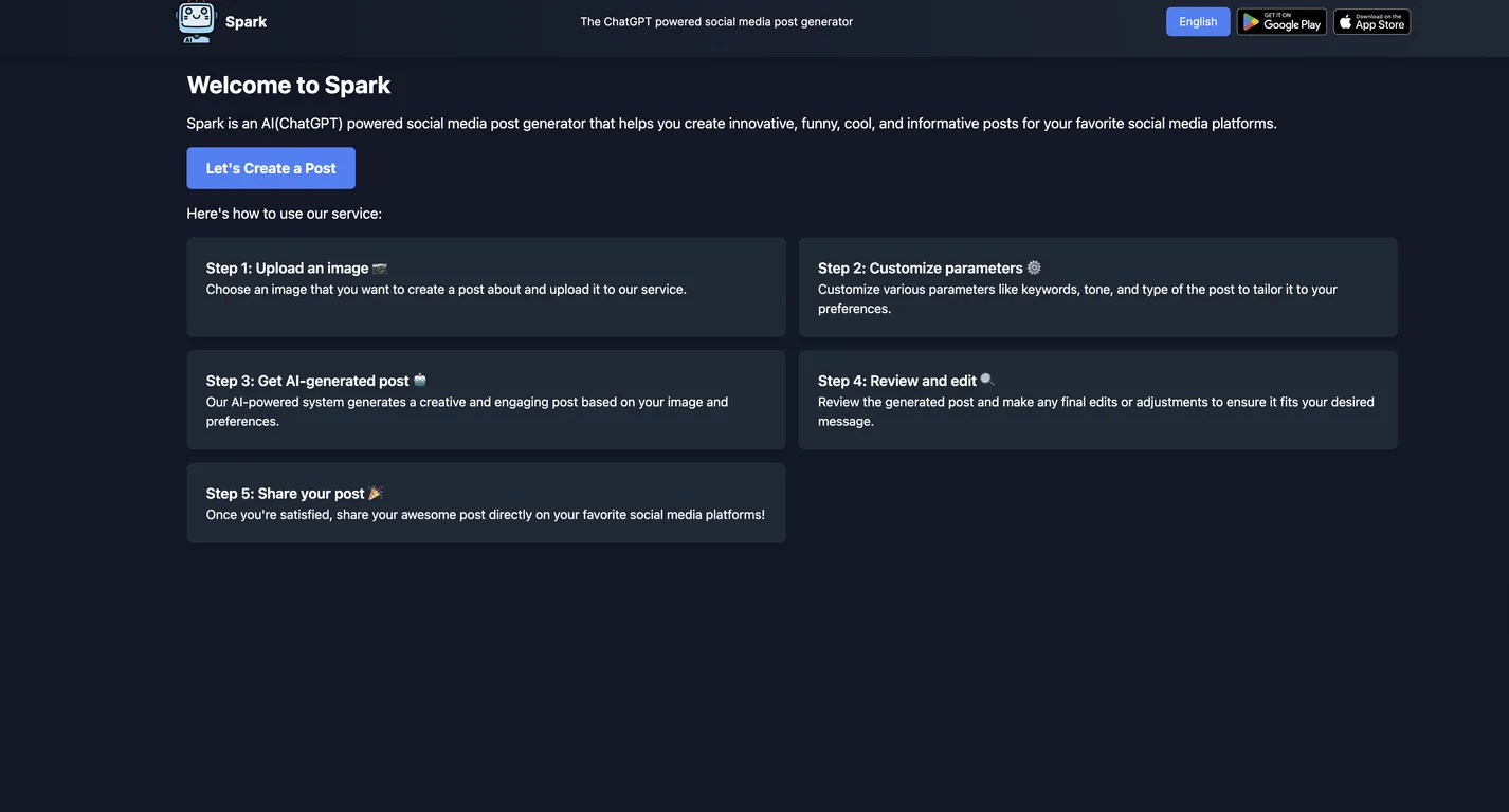 Spark App screenshot