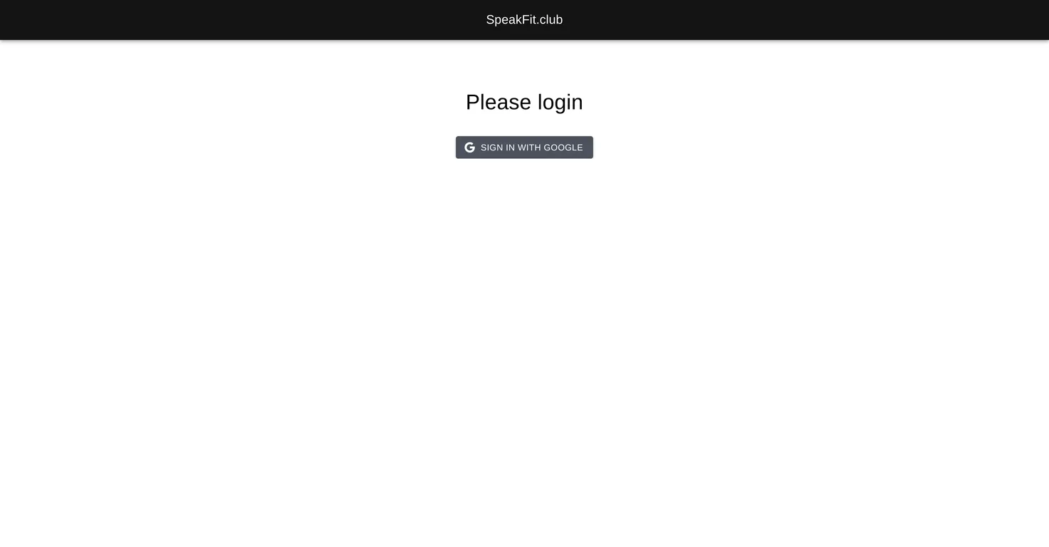 SpeakFit screenshot