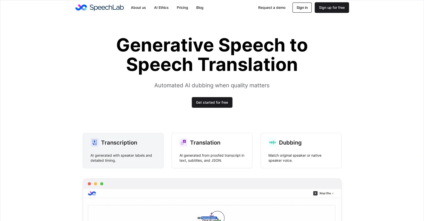 Speechlab screenshot