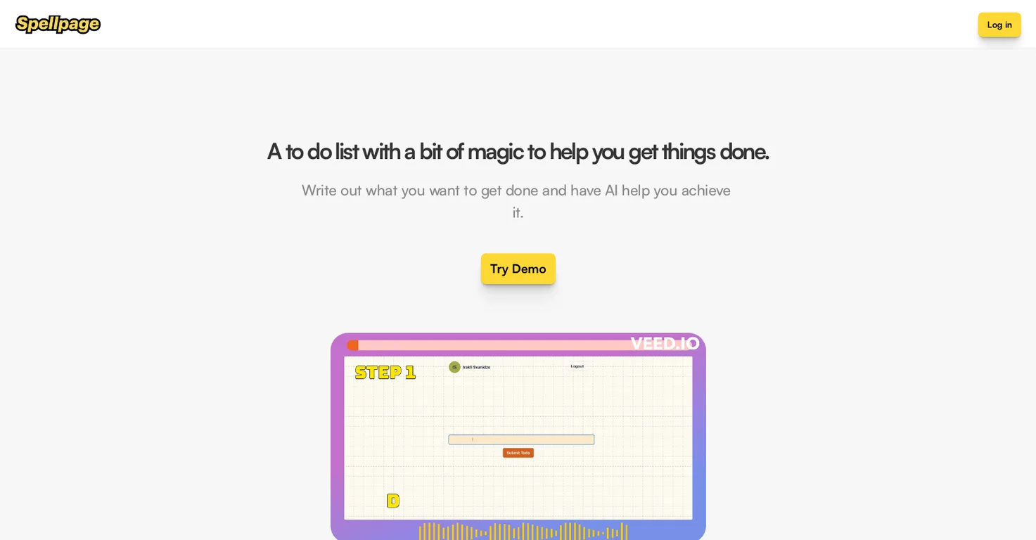 Spellpage screenshot