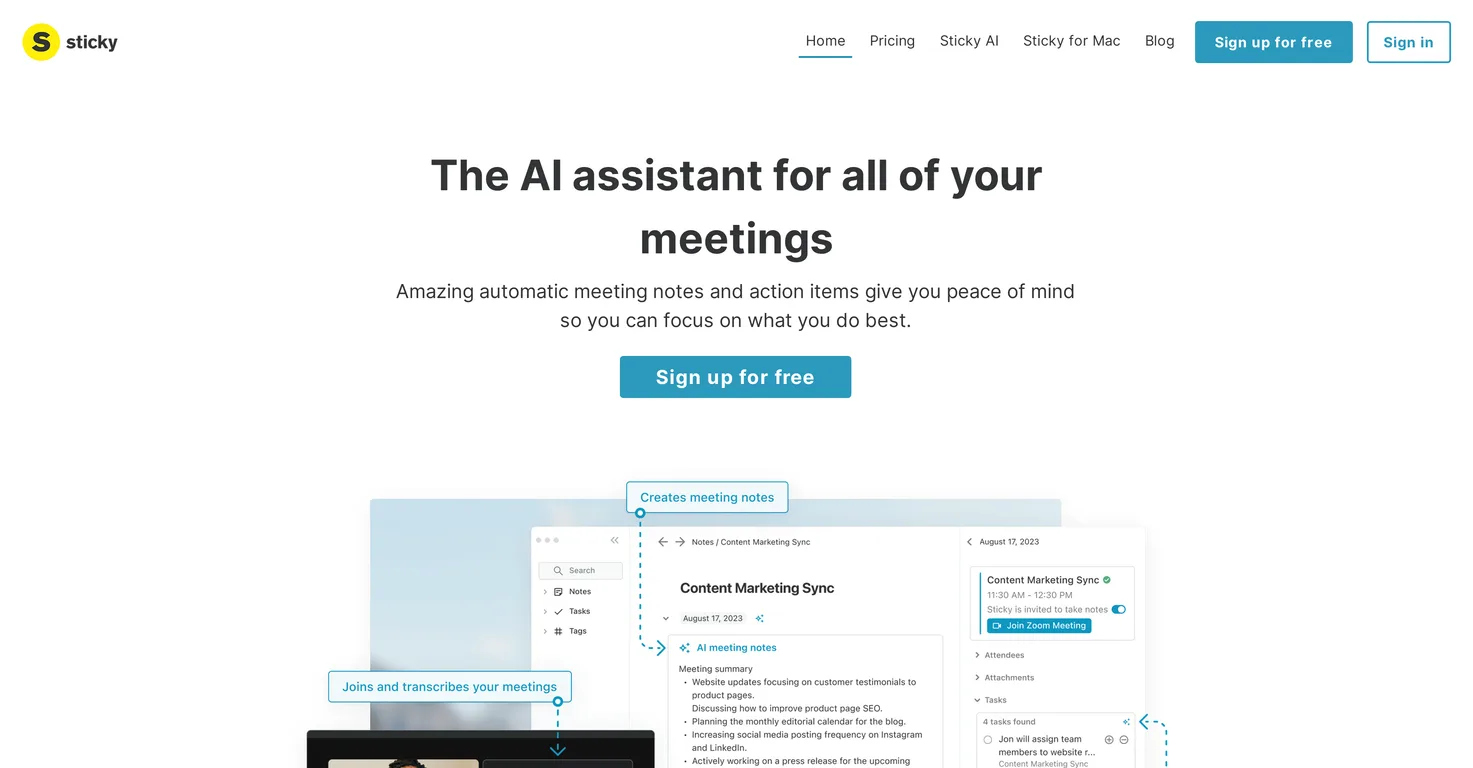 Sticky App screenshot
