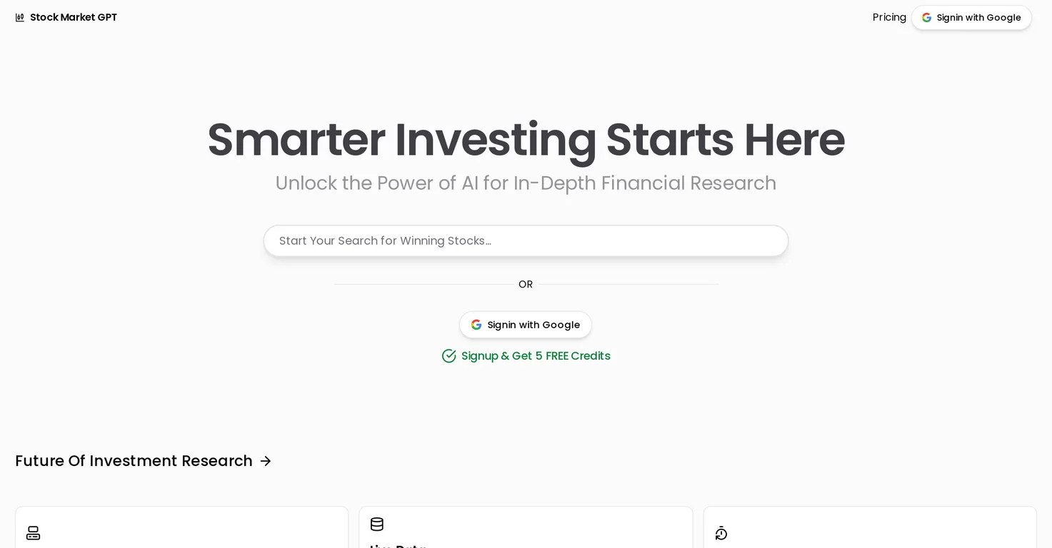 StockMarketGPT screenshot