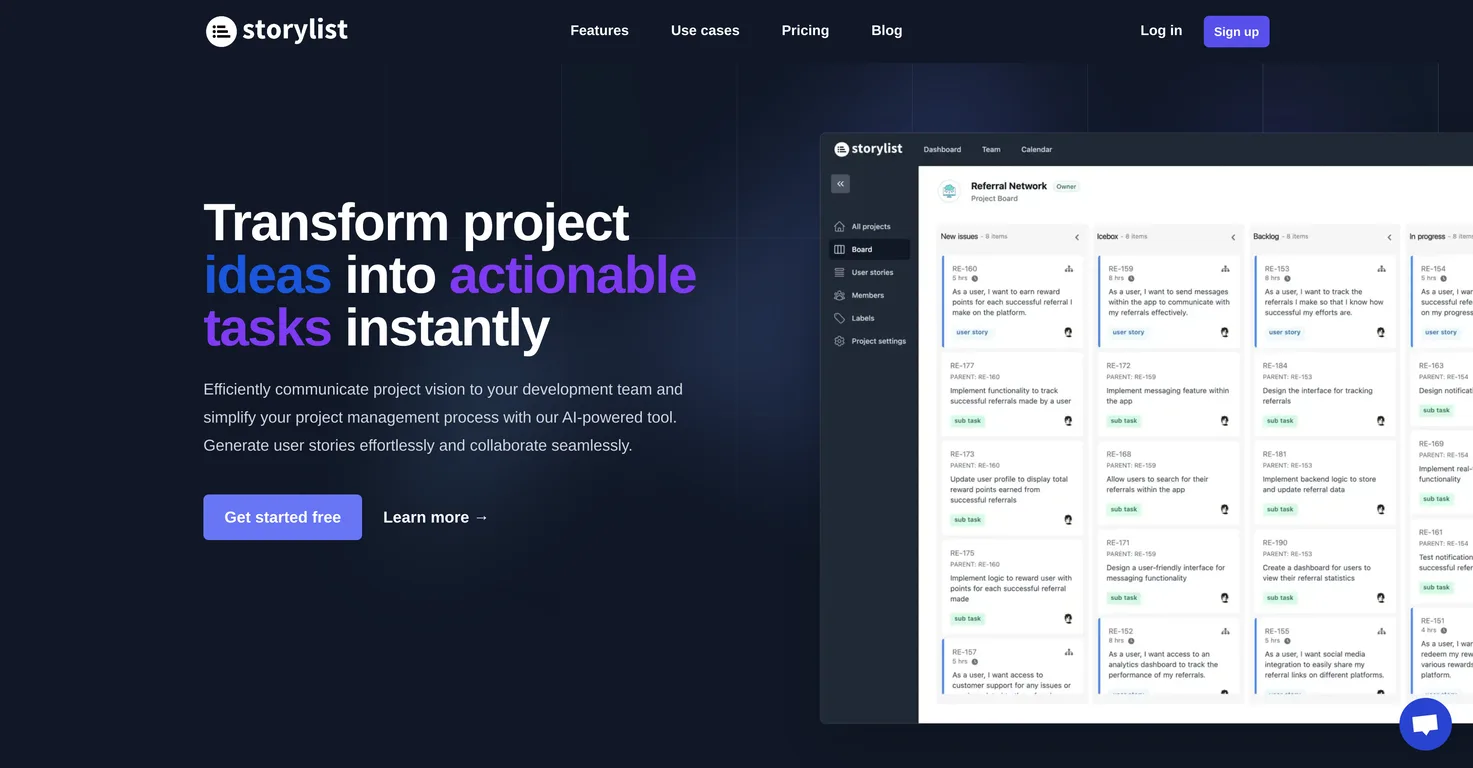 Storylist screenshot