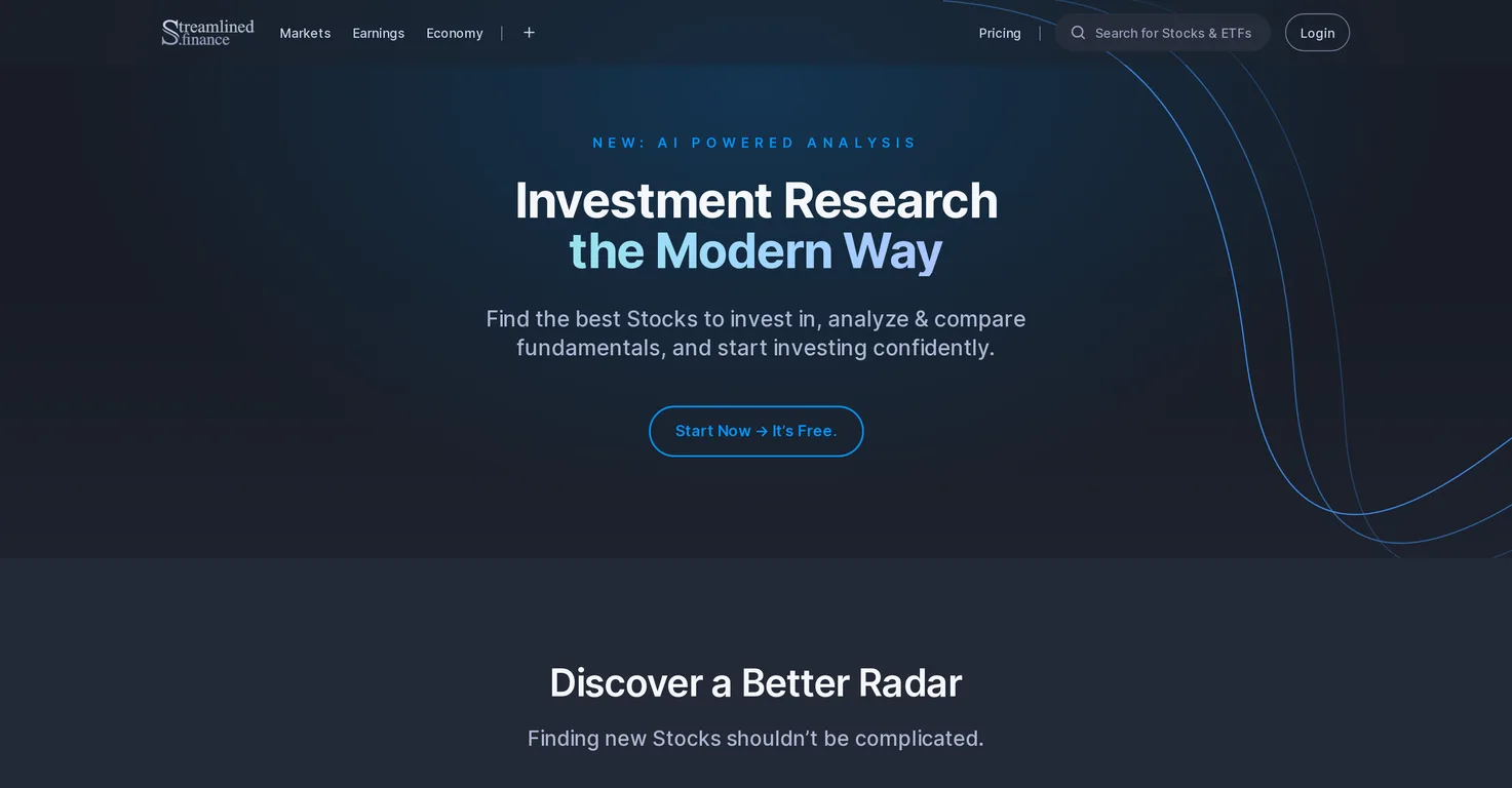 Streamlined Finance screenshot