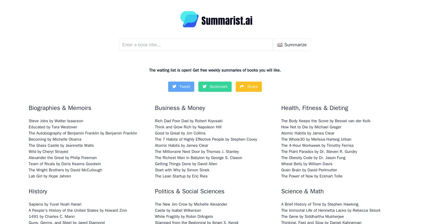 Summarist screenshot
