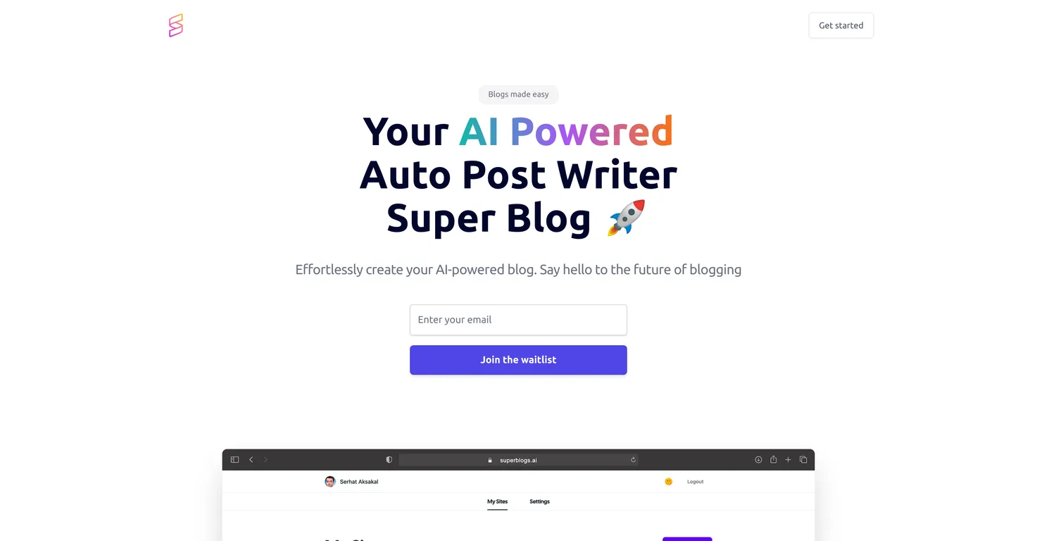 Superblogs screenshot