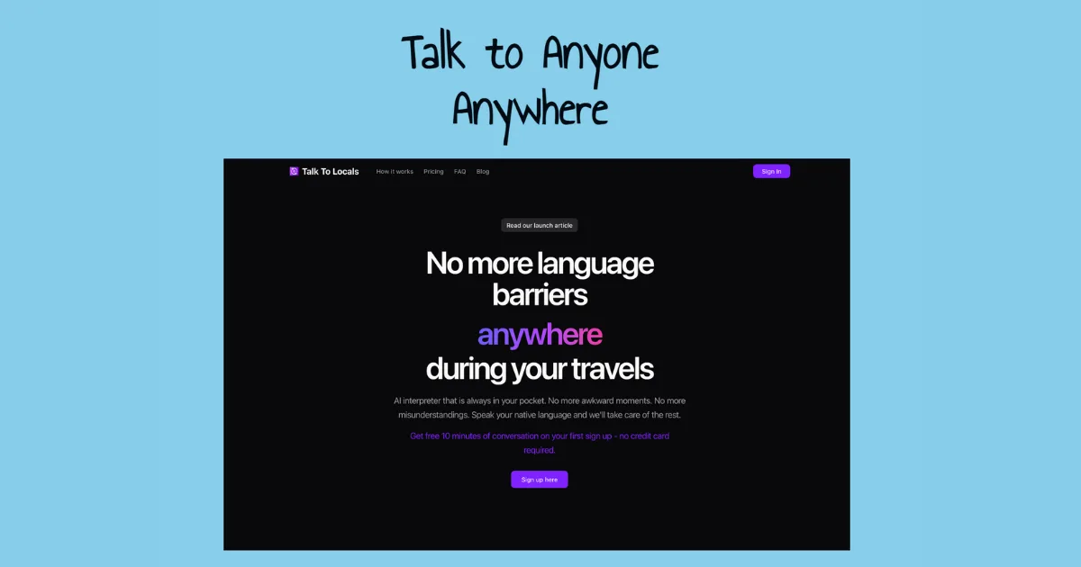 Talk To Locals screenshot