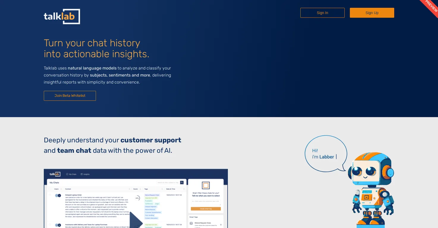 Talklab screenshot