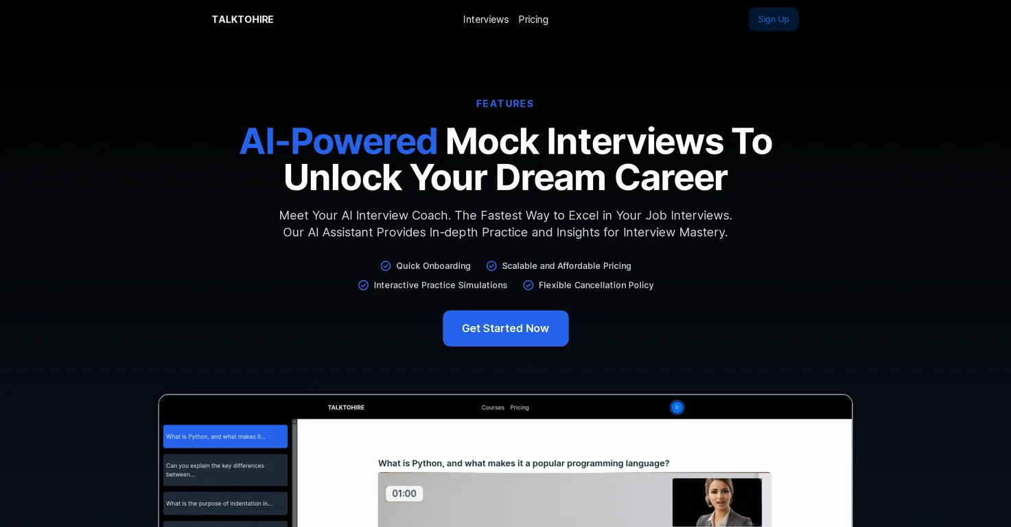 Talktohire screenshot