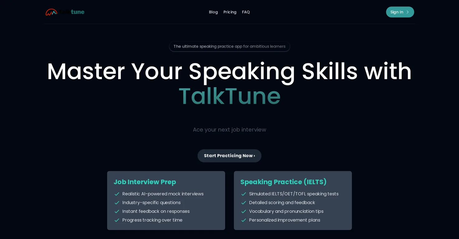 TalkTune screenshot
