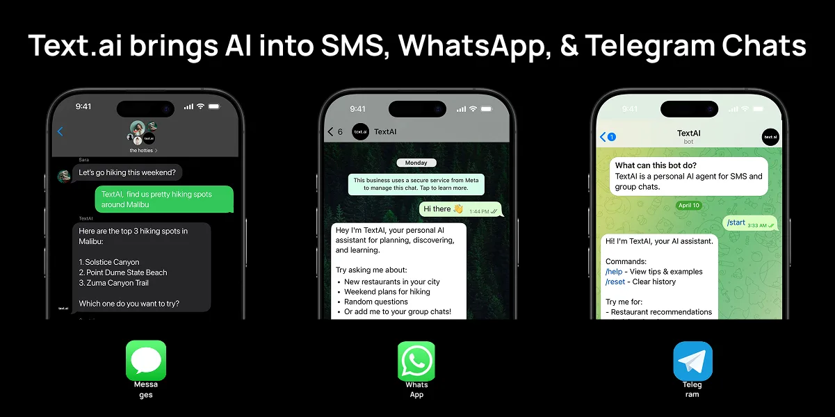 Text.ai screenshot