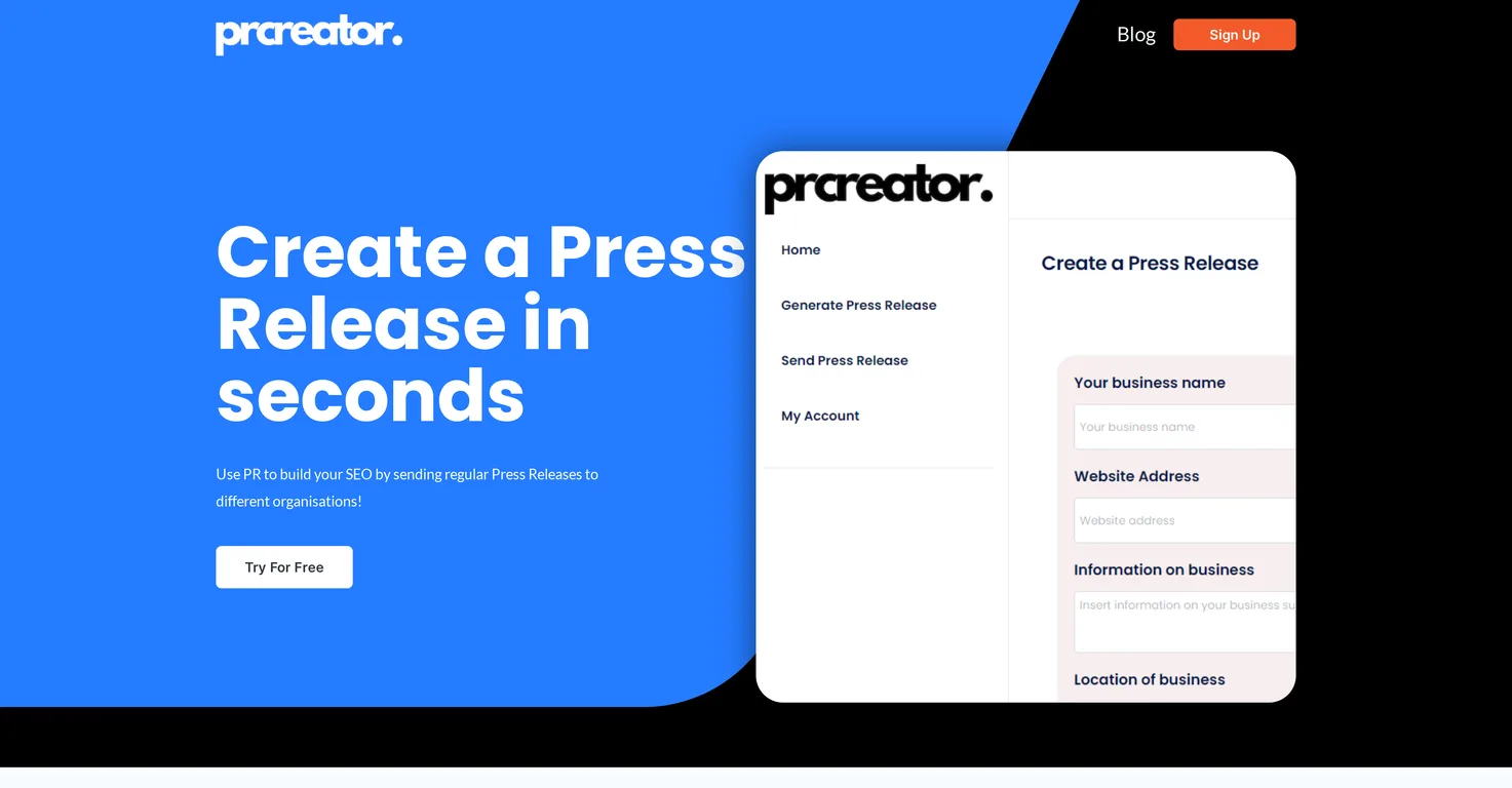 The PR Creator screenshot