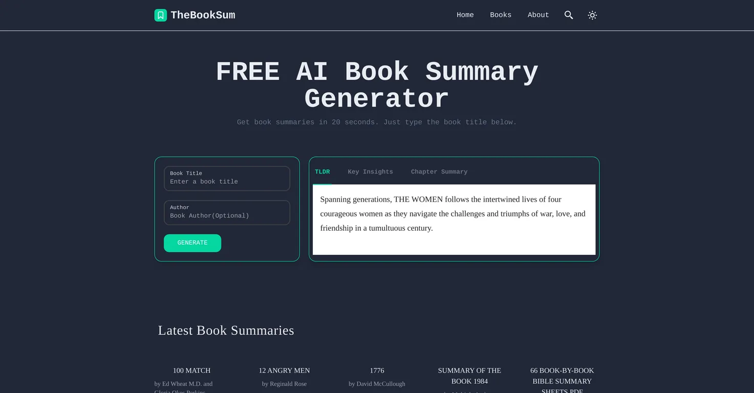 TheBookSum screenshot