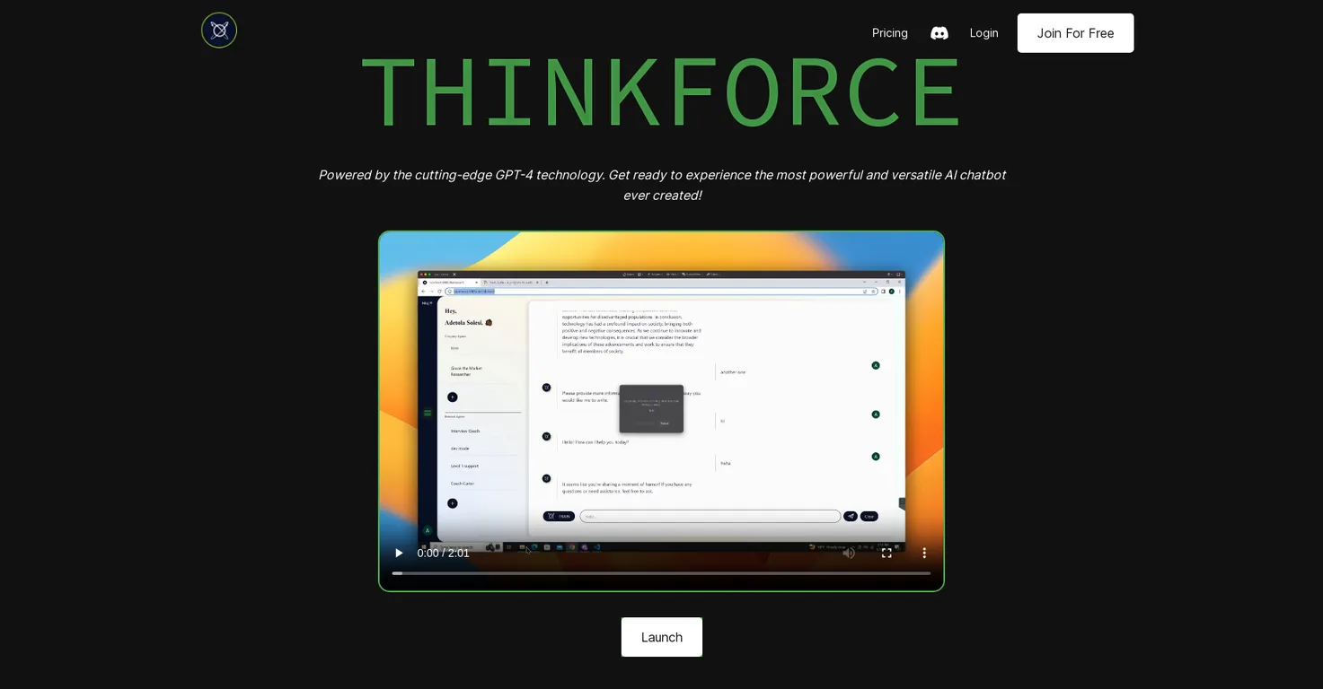 Thinkforce screenshot