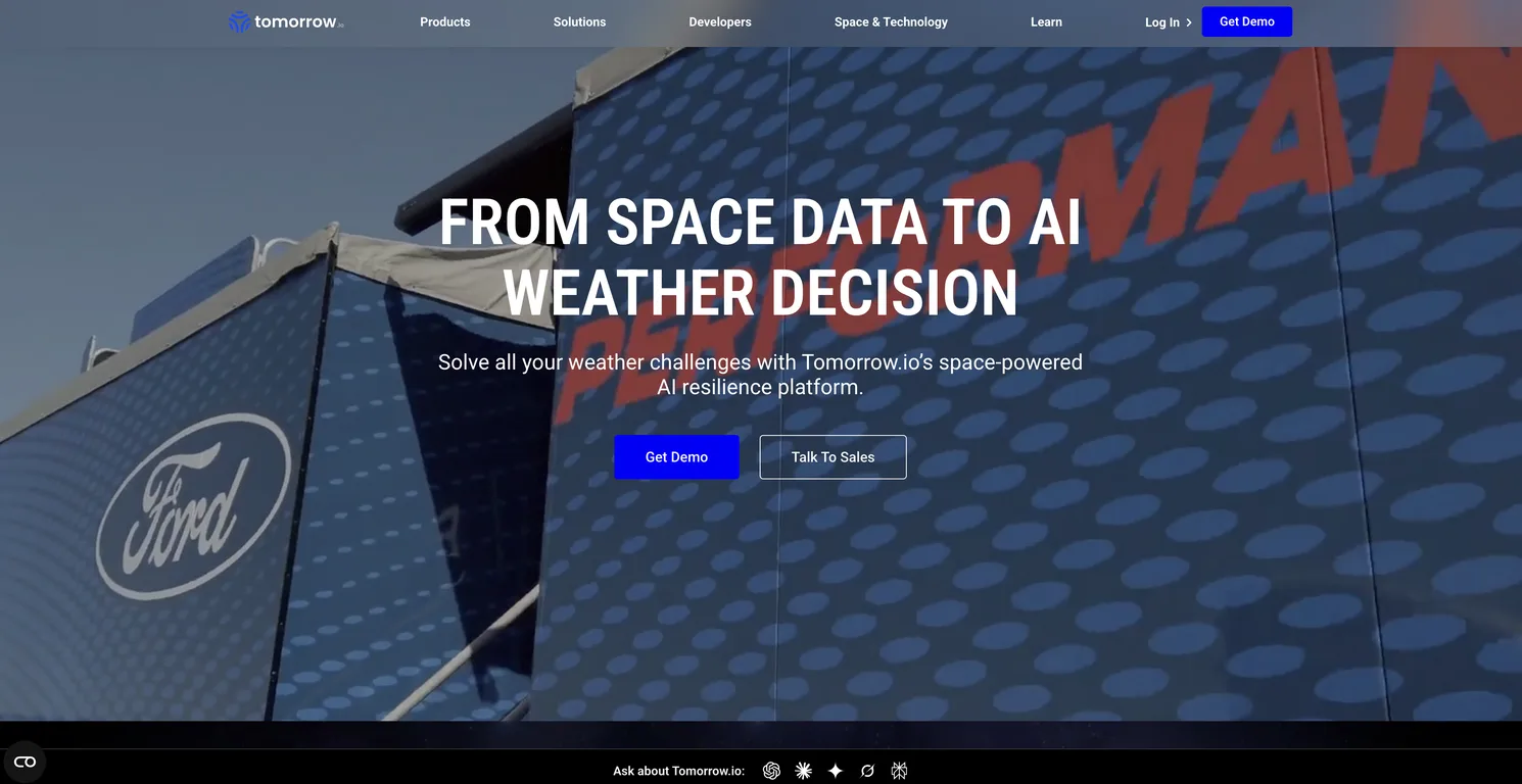 Tomorrow IO screenshot