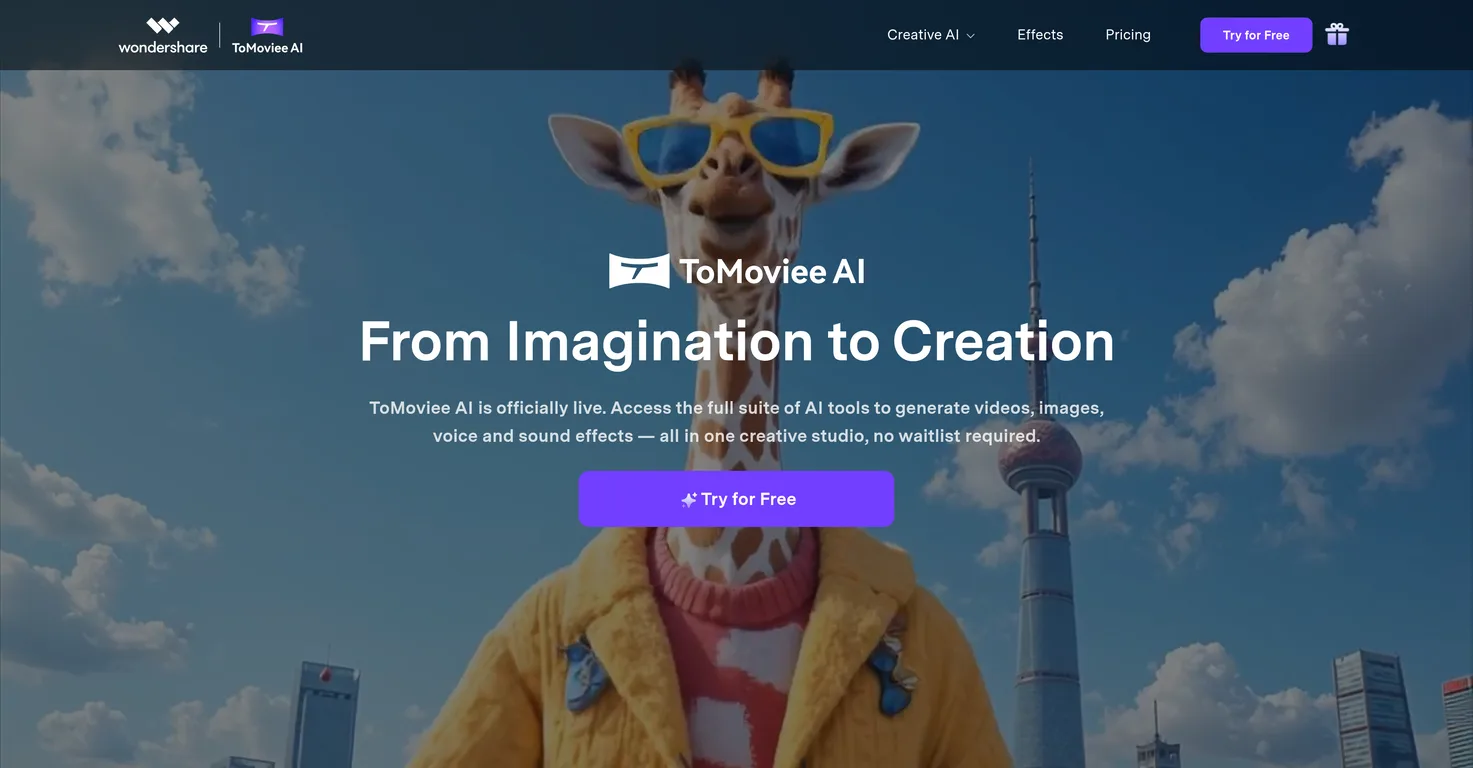 ToMoviee AI screenshot