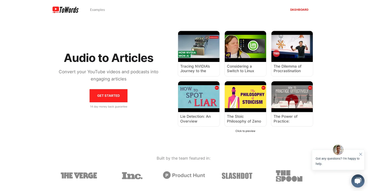 ToWords screenshot