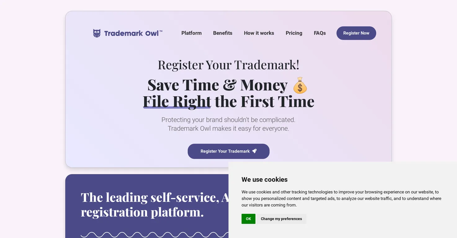 Trademark Owl screenshot
