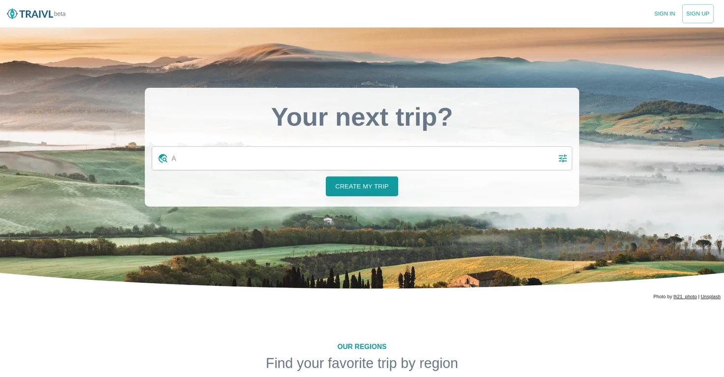 Traivl screenshot