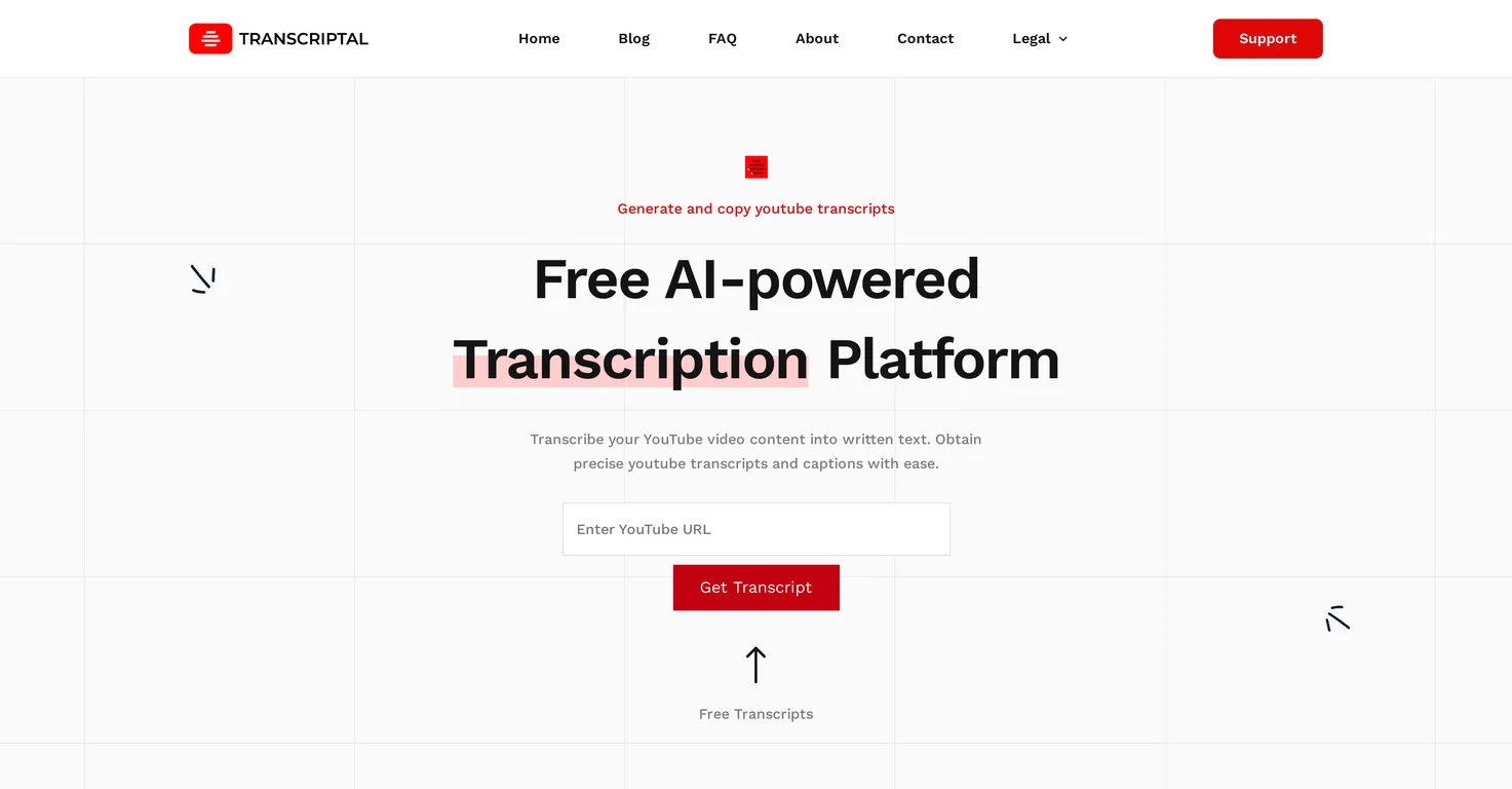 Transcriptal screenshot