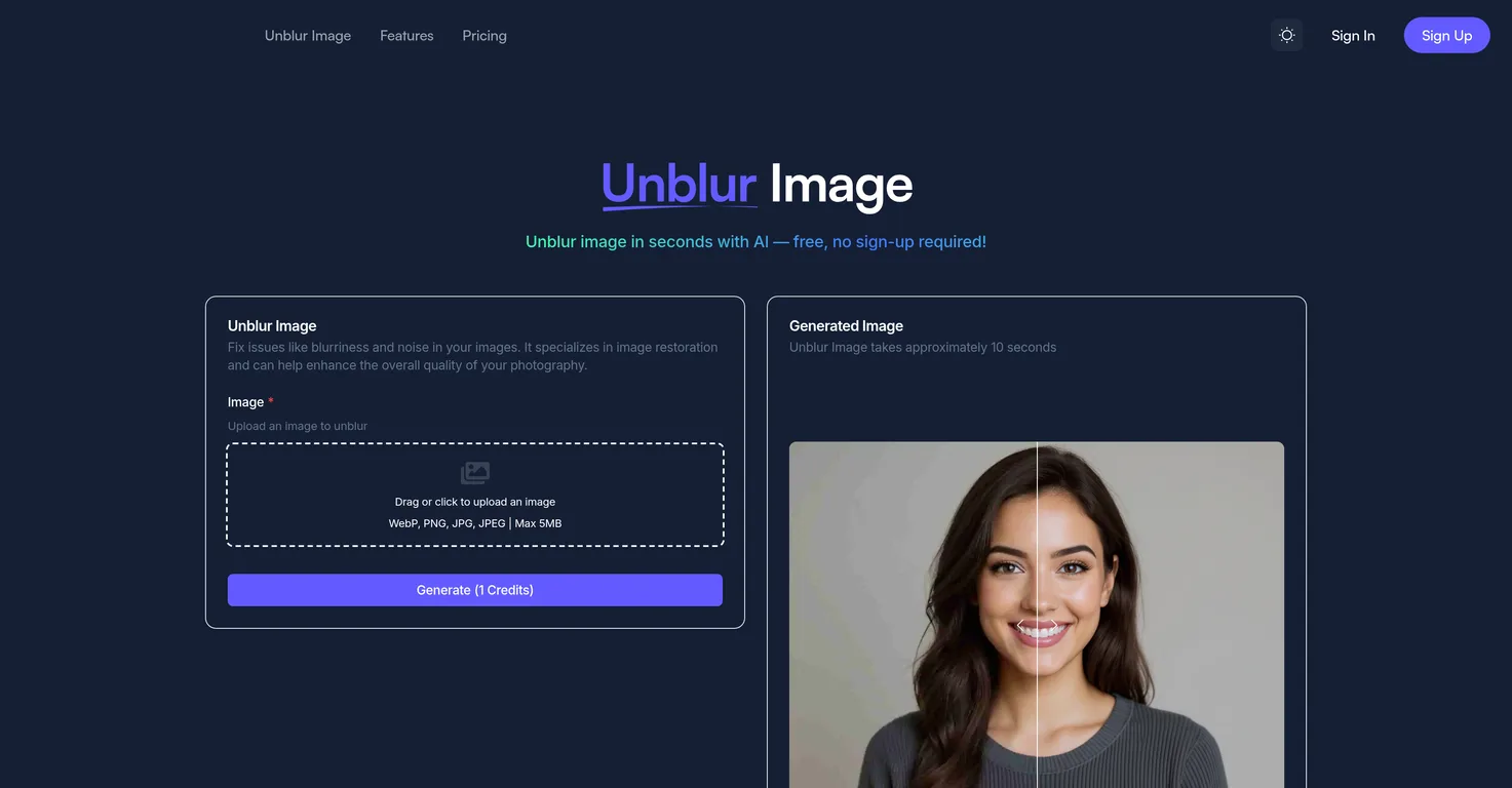 Unblur Img AI screenshot