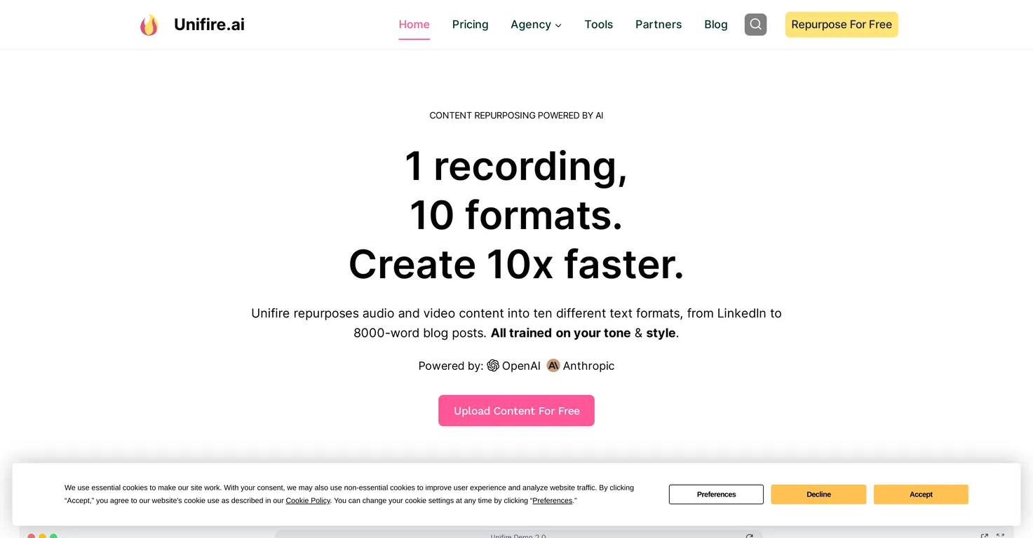 Unifire screenshot