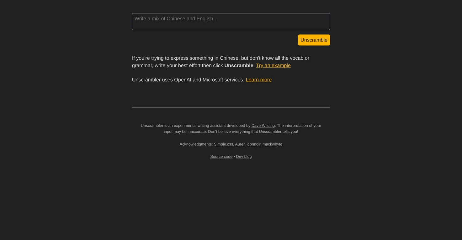 Unscrambler screenshot