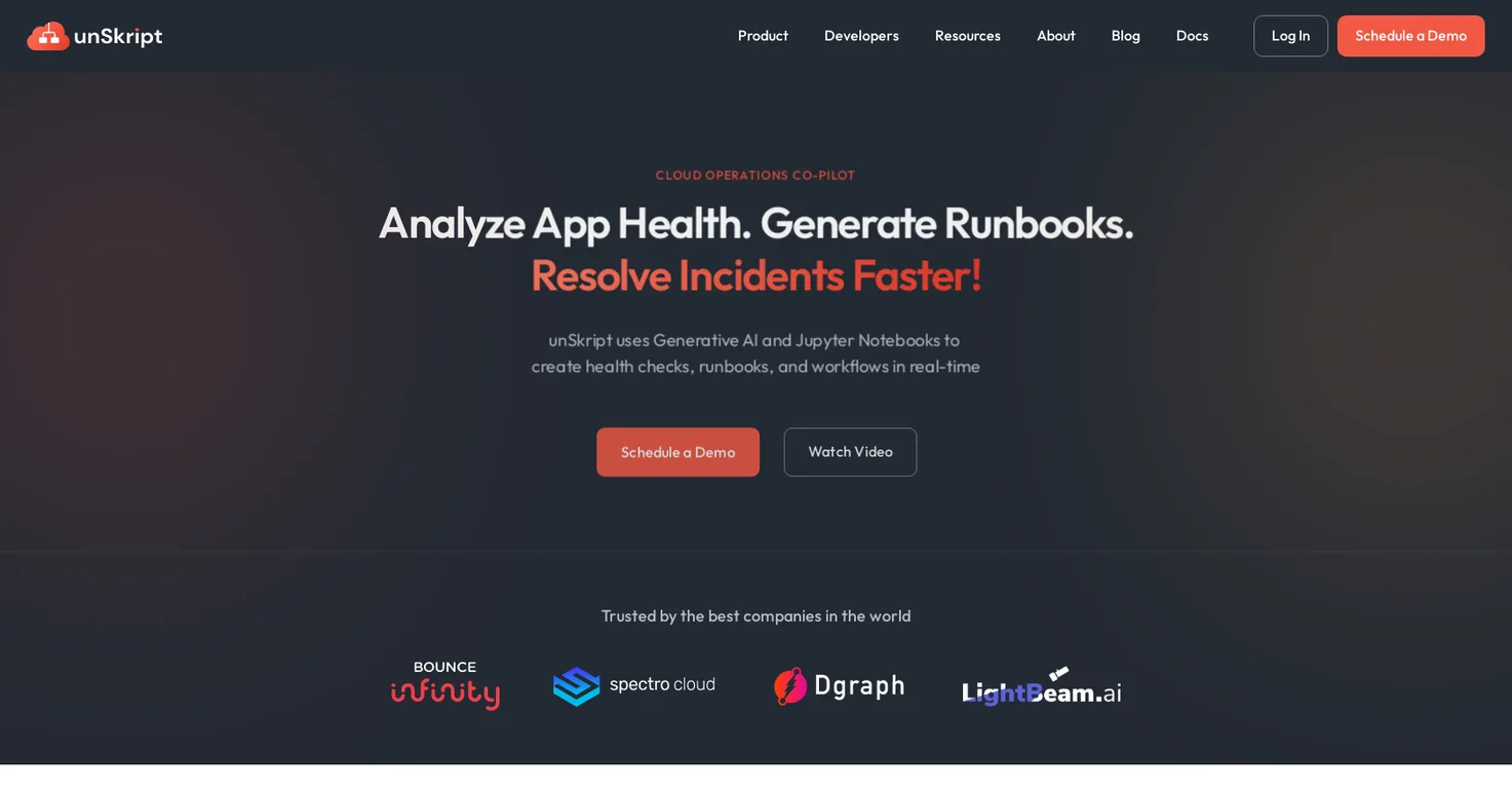 unSkript screenshot