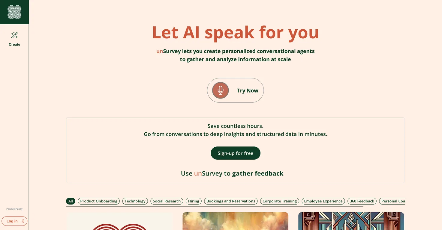 unSurvey screenshot